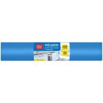 Мешки для мусора 120л OfficeClean ПВД, 67*90см, 35мкм, 10шт., прочные, синие, в рулоне, с завязками