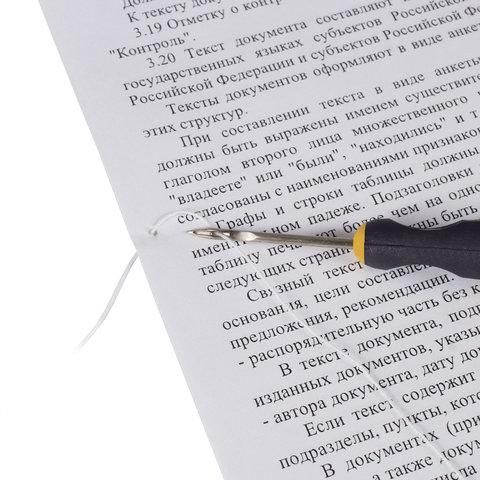 Набор для прошивки документов (шило с ушком, нить 60 м), в блистере, STAFF, 605383