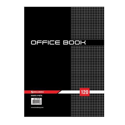 Книга учета 128 л., клетка, твердая, матовая, блок офсет, А4 (200х290 мм), BRAUBERG, 130183