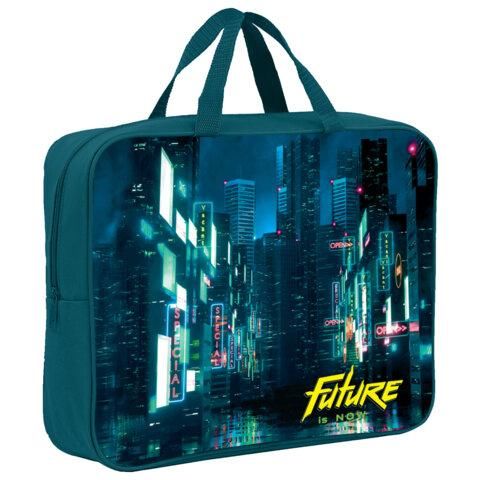 Папка на молнии с ручками BRAUBERG А4, 1 отделение, полиэстер, 80 мм, "Future", 270965