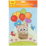 Аппликация из страз Мульти-Пульти "Котенок", 21*29,5см, с раскраской, европодвес