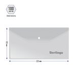 Папка-конверт на кнопке Berlingo, С6, 180мкм, матовая
