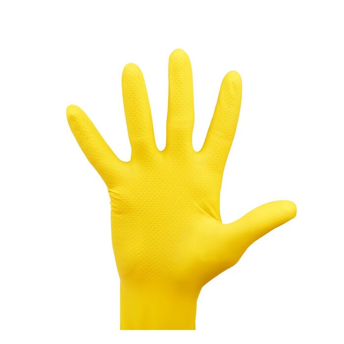 Перчатки резиновые хозяйственные OfficeClean Универсальные, разм. L, желтые, пакет с европодвесом