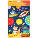 Аппликация из пуговиц Мульти-Пульти "Космос", 21*29,5см, с раскраской, европодвес