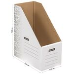 Накопитель-лоток архивный из микрогофрокартона OfficeSpace "Standard" плотный, 150мм, белый, 1400л.