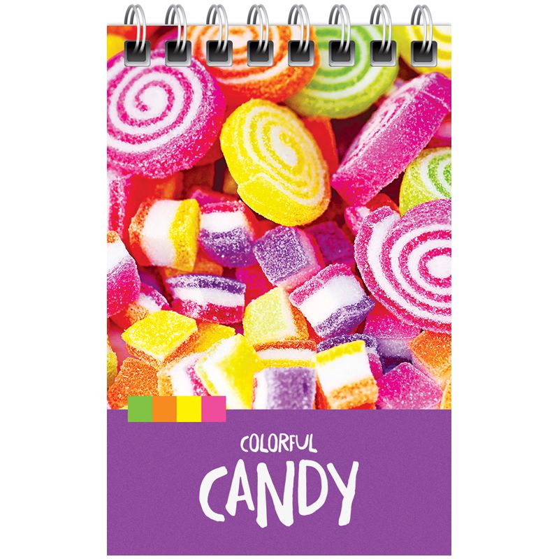 Блокнот А7 40л. на гребне ArtSpace "Леденцы. Colorful candy"