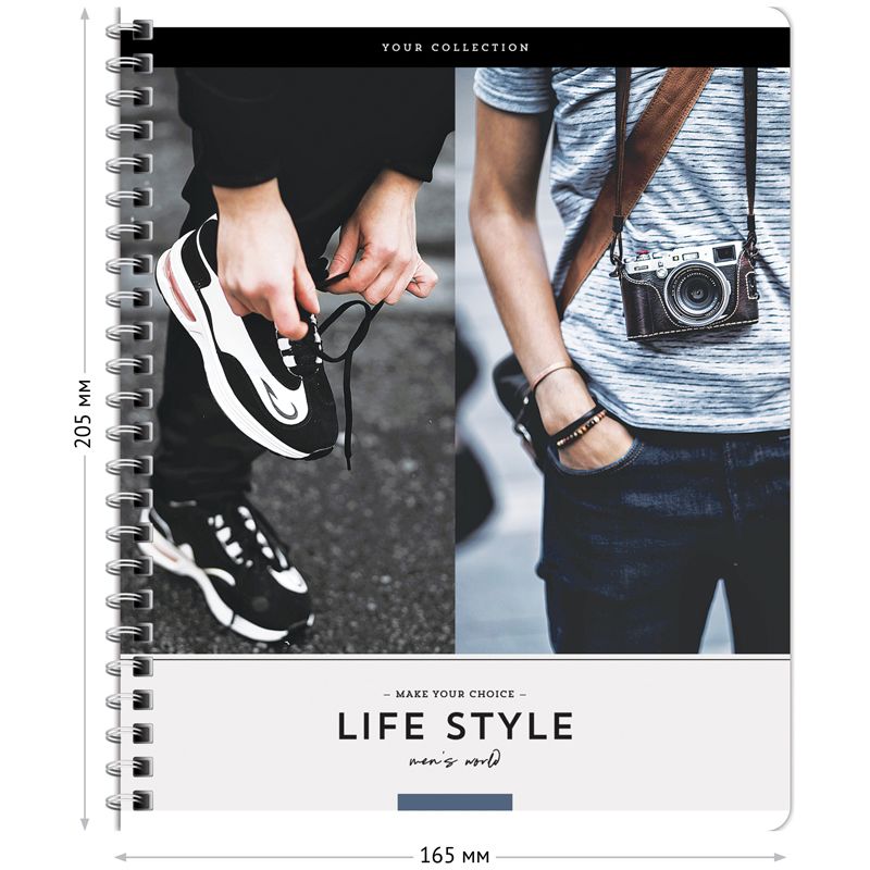 Тетрадь 60л., А5, клетка на гребне ArtSpace "Стиль. Life style"