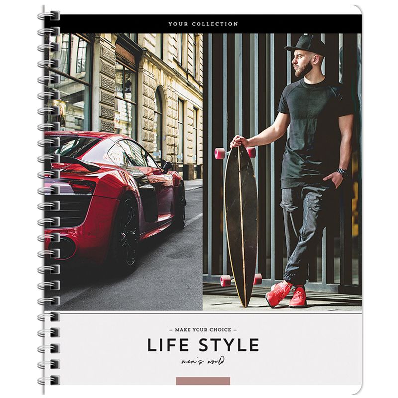 Тетрадь 60л., А5, клетка на гребне ArtSpace "Стиль. Life style"
