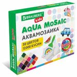 Аквамозаика 30 цветов 12000 бусин, с трафаретами, инструментами, аксессуарами, BRAUBERG KIDS, 664917