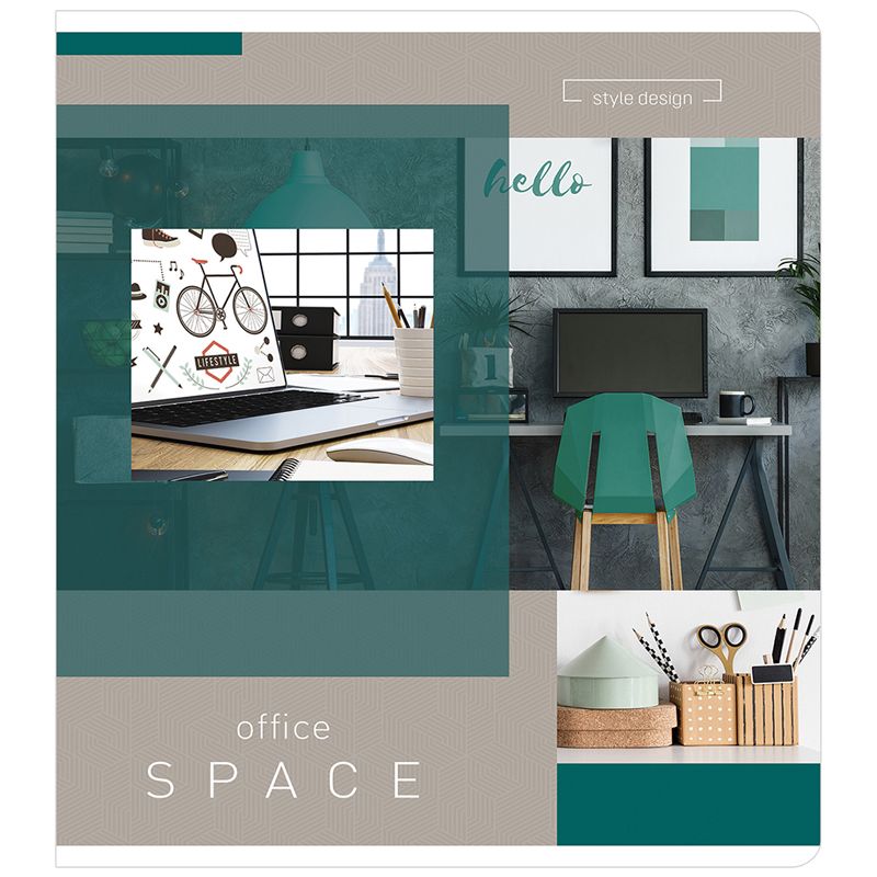 Тетрадь 60л., А5, клетка ArtSpace "Офис. Office space"