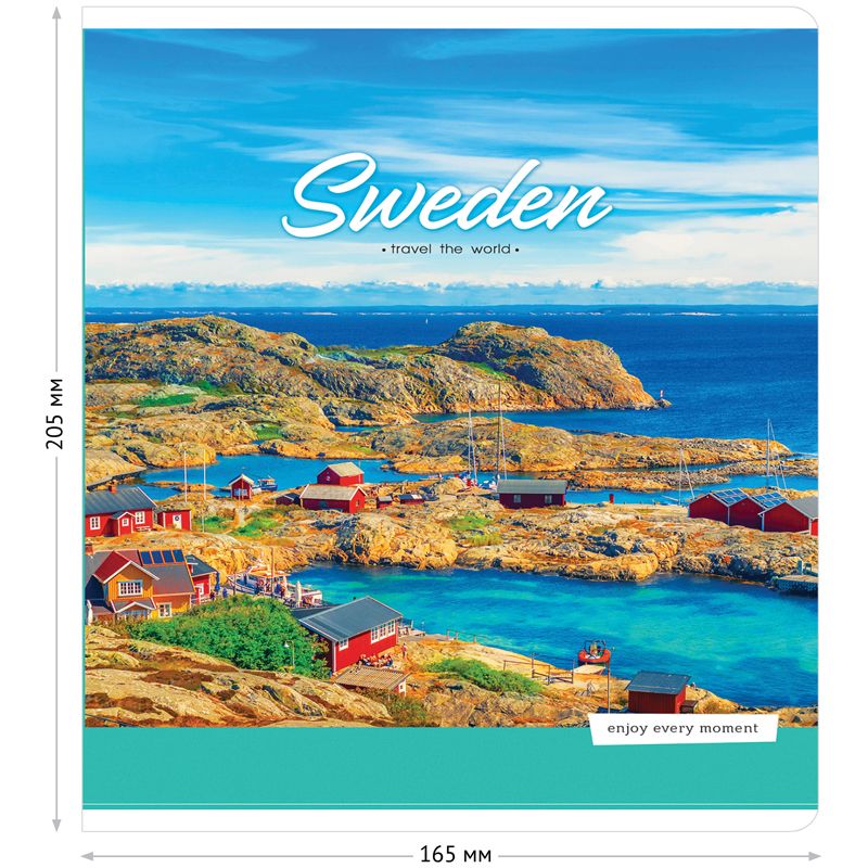 Тетрадь 80л., А5, клетка ArtSpace "Путешествия. Travel the world"