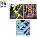 Тетрадь 96л., А5, клетка на гребне ArtSpace "Men`s passion"