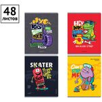 Тетрадь 48л., А5, клетка ArtSpace "Стиль. Bright prints"