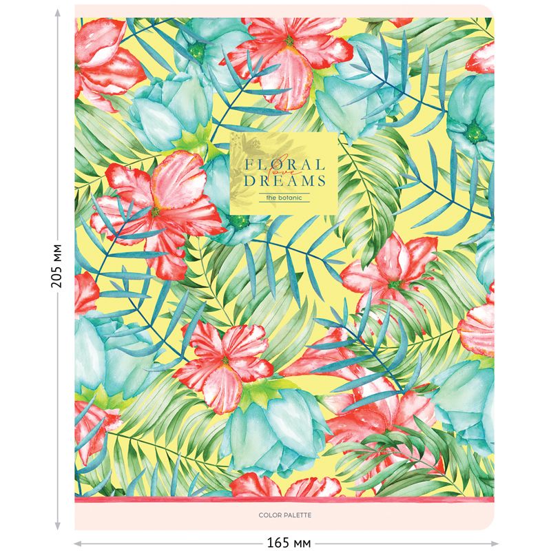 Тетрадь 80л., А5, линия ArtSpace "Цветы. Flowers for dreams"