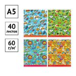 Тетрадь 40л., А5, клетка ArtSpace "Паттерн. Комикс"