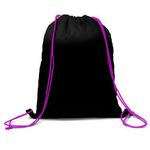 Мешок для обуви BRAUBERG плотный, карман на молнии, подкладка, 43х33 см, "Neon Purple", 271626