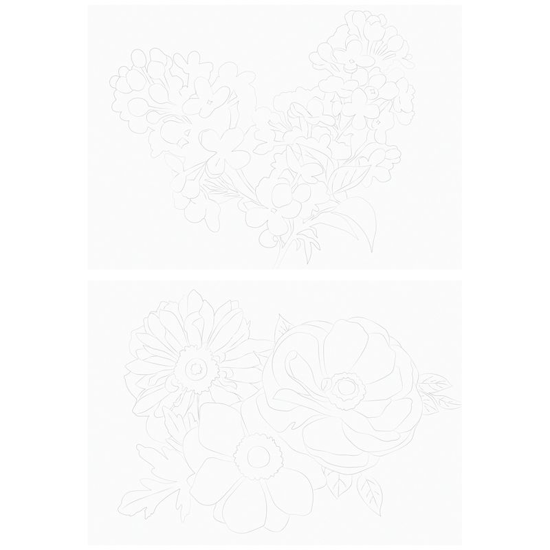 Папка для акварели, с эскизом, 10л., А4, ArtSpace "Цветы", 180г/м2