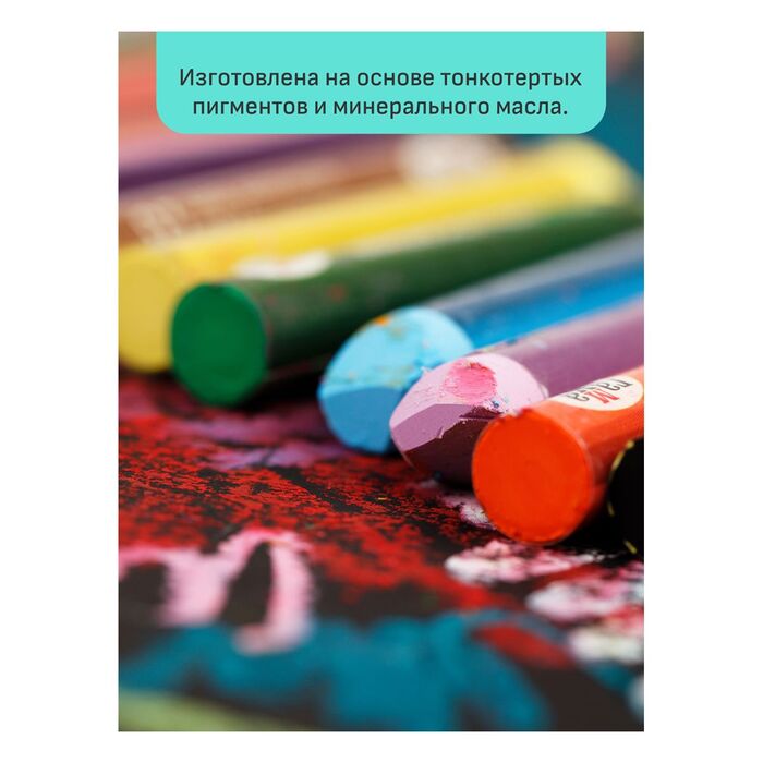Пастель масляная Гамма "Студия", 25 цветов, картон. упаковка