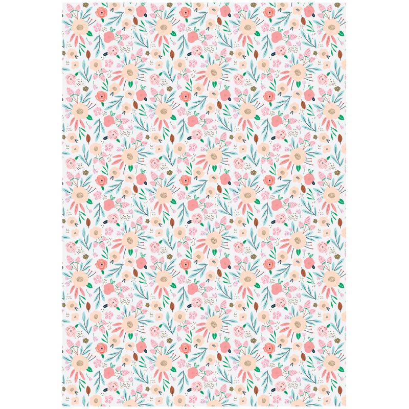 Упаковочная бумага глянц. 70*100см, MESHU "Summer mood", 90г/м2