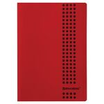 Тетрадь А4, 40 листов, BRAUBERG "Metropolis", скоба, клетка, обложка пластик, КРАСНЫЙ, 403401