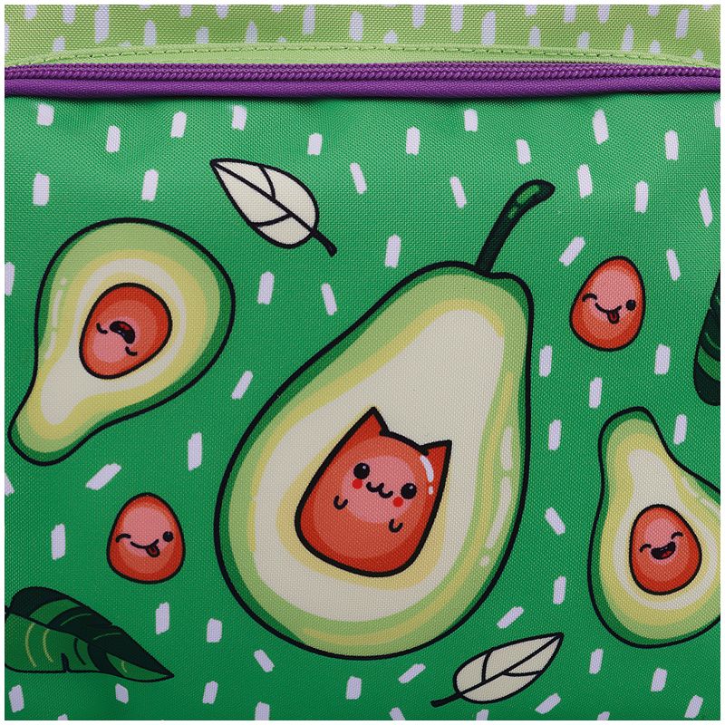 Ранец ArtSpace облегченный Happy School "Happy Avocado" 39*28*18см, 1 отделение, 4 кармана, анатомическая спинка