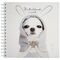 Скетчбук 60л., 150*150 MESHU "Puppy", на гребне, выб. лак, soft-touch, 120г/м2