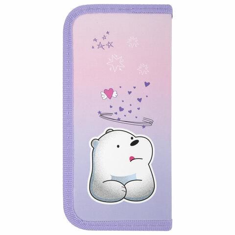 Пенал ПИФАГОР, 1 отделение, ламинированный картон, 19х9 см, "White bear", 271098