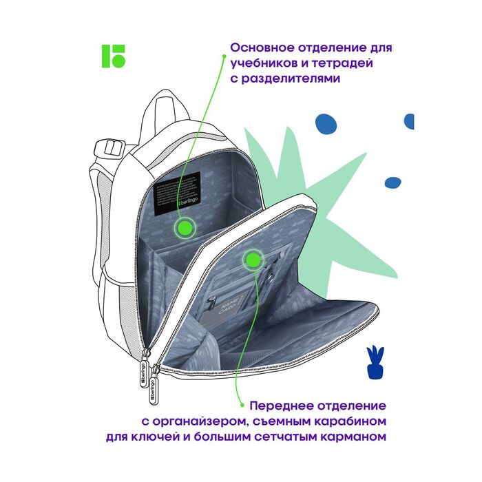 Ранец Berlingo Expert Box "Ninja" 38*29*16см, 2 отделения, анатомическая спинка, пенал и мешок для обуви в комплекте