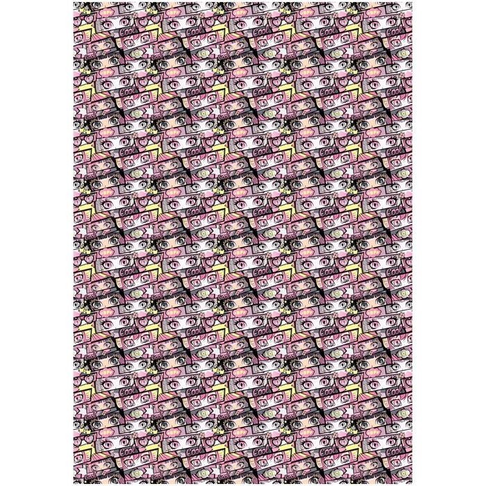 Упаковочная бумага глянц. 70*100см, MESHU "Anime girl", 80г/м2
