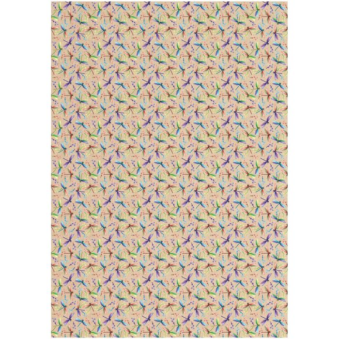 Упаковочная бумага крафт 70*100см, MESHU "Крылатые созданья", 70г/м2, ассорти 5 дизайнов