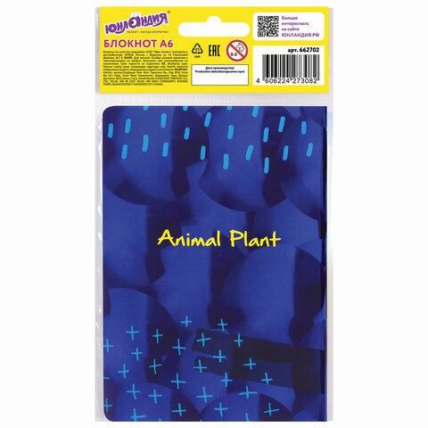 Блокнот МАЛЫЙ ФОРМАТ (103х148 мм) А6, 32 л., сшивка, голограмма, клетка, ЮНЛАНДИЯ, Тукан, 662702