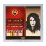 Набор карандашей цветных худож. "Портрет" 'Polycolor' KOH-I-NOOR, 24цв. (мет. коробка)