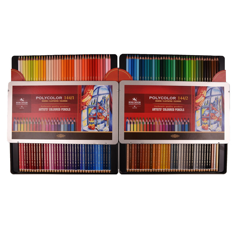 Набор карандашей цветных худож. "Polycolor" KOH-I-NOOR, 144цв. (2 метал. коробки)