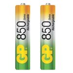 Батарейки аккумуляторные КОМПЛЕКТ 2 шт., GP, AAA (HR03), Ni-Mh, 850 mAh, блистер, 85AAAHC-2DECRC2