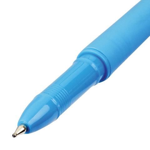 Ручка шариковая масляная BRAUBERG "Fine Neon", СИНЯЯ, корпус ассорти, узел 0,7 мм, линия письма 0,35 мм, 142948