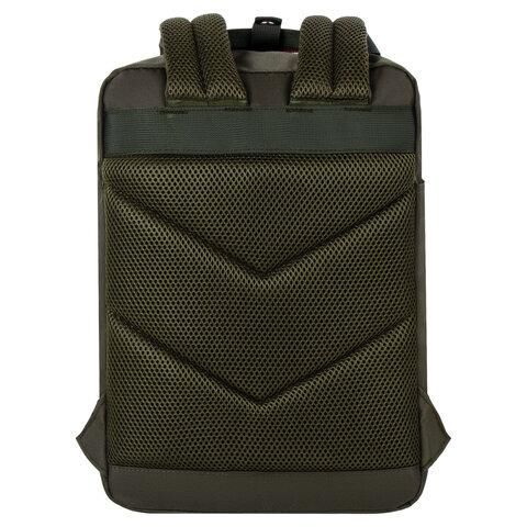 Рюкзак BRAUBERG FRIENDLY молодежный, хаки, 37х26х13 см, 270091