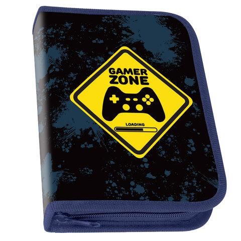 Пенал ПИФАГОР, 1 отделение, полиэстер, 19х13 см, "Game Zone", 271511