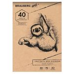 Альбом для рисования, крафт-бумага 70 г/м2, 297х414 мм, 40 л., склейка, BRAUBERG ART CLASSIC, 105913