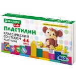 Пластилин классический BRAUBERG KIDS, 44 цвета, 660 грамм, стек, ВЫСШЕЕ КАЧЕСТВО, 106679