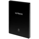 Блокнот МАЛЫЙ ФОРМАТ (110х147 мм), А6, 80 л., твёрдый, клетка, STAFF, "Black", 114435