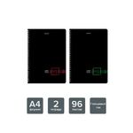 Тетради КОМПЛЕКТ 2 шт., А4, 96 л., BRAUBERG, гребень, клетка, глянцевый лак, "Dark", 404390