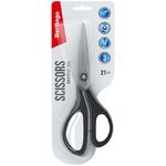 Ножницы Berlingo "Easycut 350", 21см, серые, эргономичные ручки, мягкие вставки, европодвес