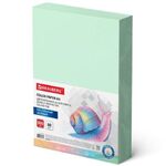 Бумага цветная BRAUBERG, А4, 80 г/м2, 500 л., пастель, зеленая, для офисной техники, 115221
