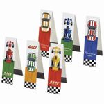 Закладки для книг с магнитом RACE CARS, набор 6 шт., блестки, 25x196 мм, ЮНЛАНДИЯ, 113446