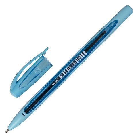 Ручка шариковая масляная BRAUBERG "BOMB GT Pastel", СИНЯЯ, прорезиненный корпус ассорти, узел 0,7 мм, линия письма 0,35 мм, 143347
