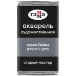 Акварель художественная Гамма "Старый Мастер" серая Пейна, 2,6мл, кювета