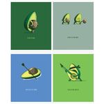 Тетрадь 48л., А5, клетка MESHU "Avocadreams", матовая ламинация, выборочный УФ-лак