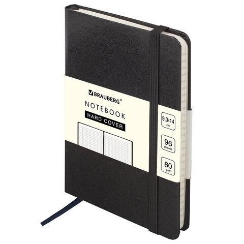 Блокнот МАЛЫЙ ФОРМАТ (93х142 мм) А6, BRAUBERG ULTRA, балакрон, 80 г/м2, 96 л., клетка, черный, 113052