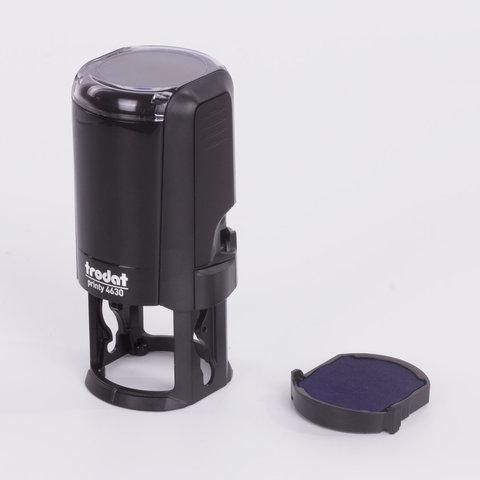 Оснастка для печатей, оттиск D=30 мм, синий, TRODAT 4630 PRINTY 4.0, подушка в комплекте, 80357