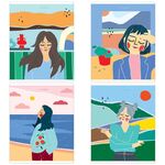 Тетрадь 48л., А5, клетка ArtSpace "Рисунки. Girls", эконом